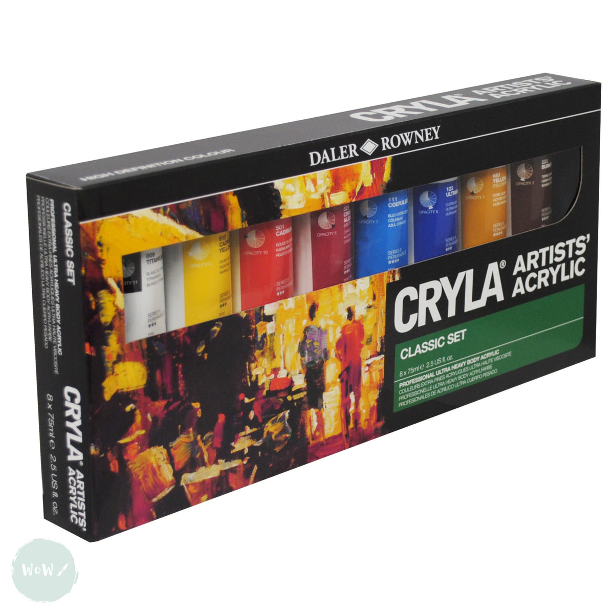 Acrylic Paint Set Daler Rowney CRYLA Classic Set (8 x 75ml tubes