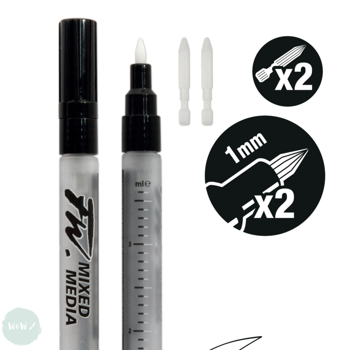 PAINT PENS Daler Rowney FW Fillable MIXED MEDIA Markers 102 1mm