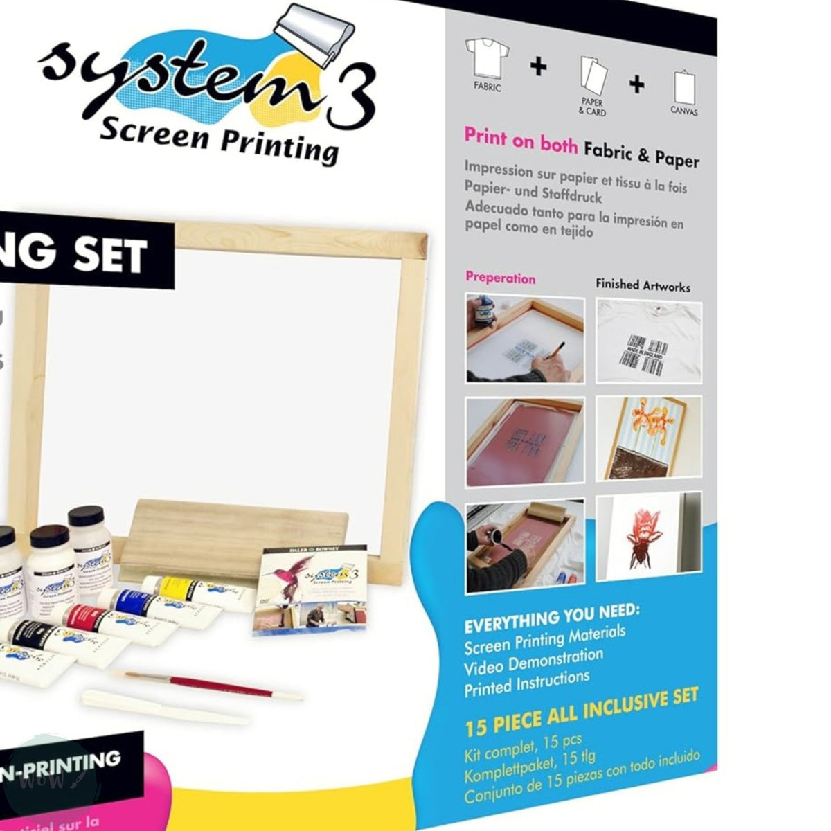 SCREEN PRINTING Set Daler Rowney SYSTEM 3 Waterbased Screen Printi