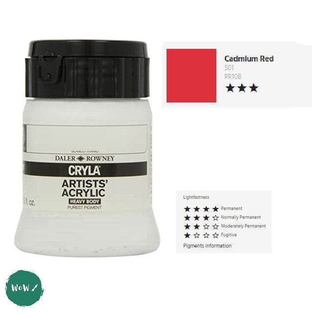 ARTISTS ACRYLIC PAINT Heavy Body Daler Rowney CRYLA 250ml CA