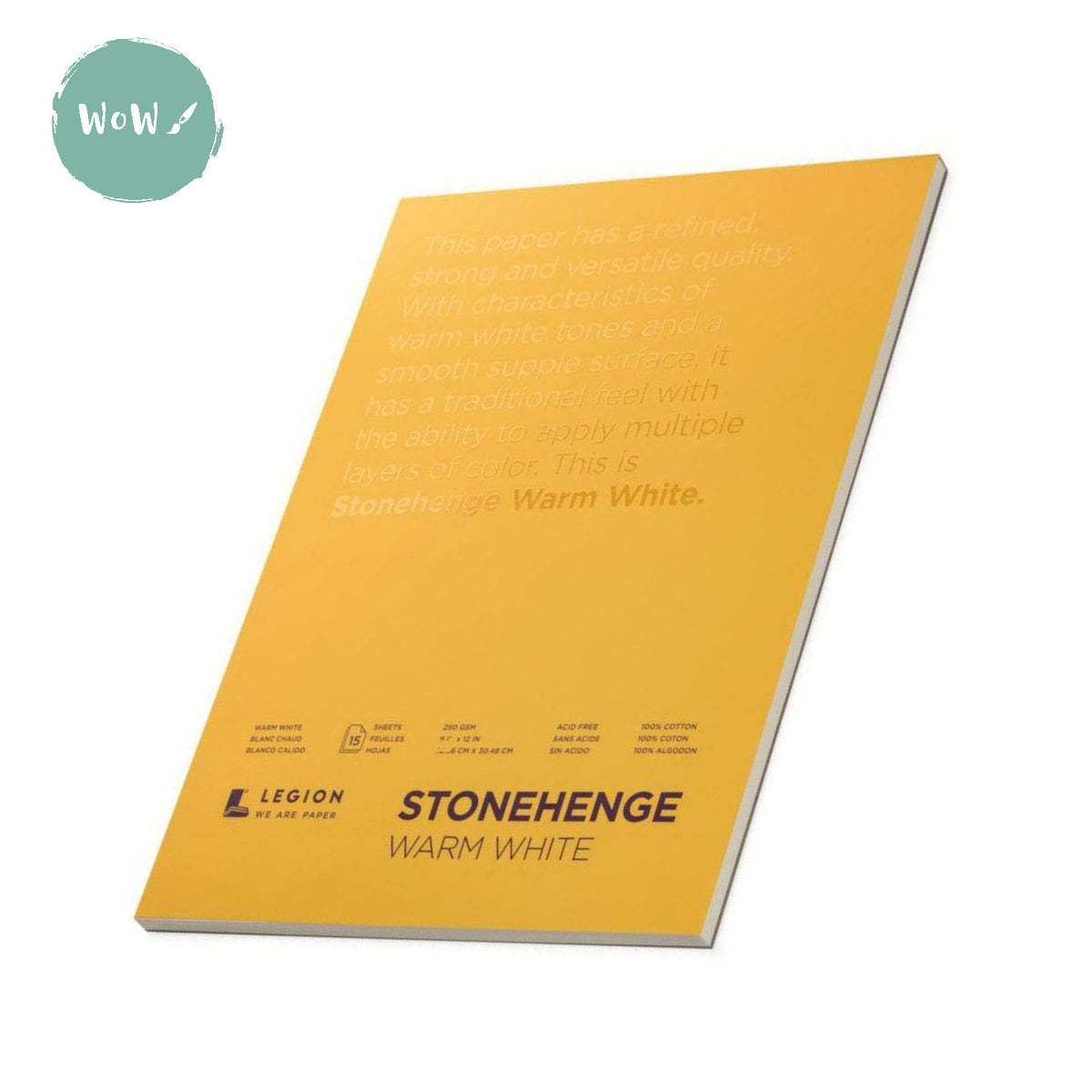 Stonehenge Warm White Paper Pads