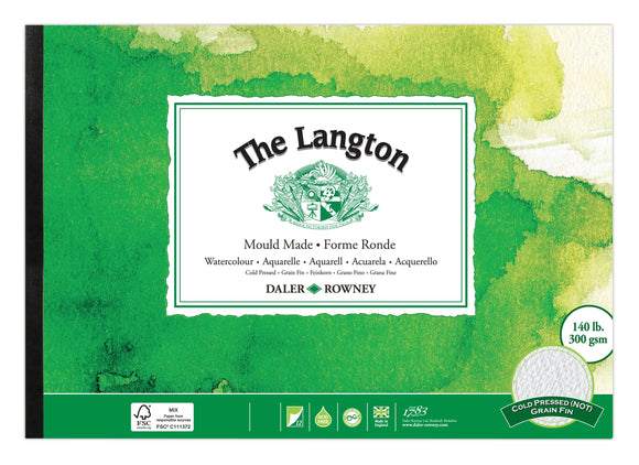 WATERCOLOUR PAPER PAD - Daler Rowney - THE LANGTON - 300 gsm - COLD PRESSED