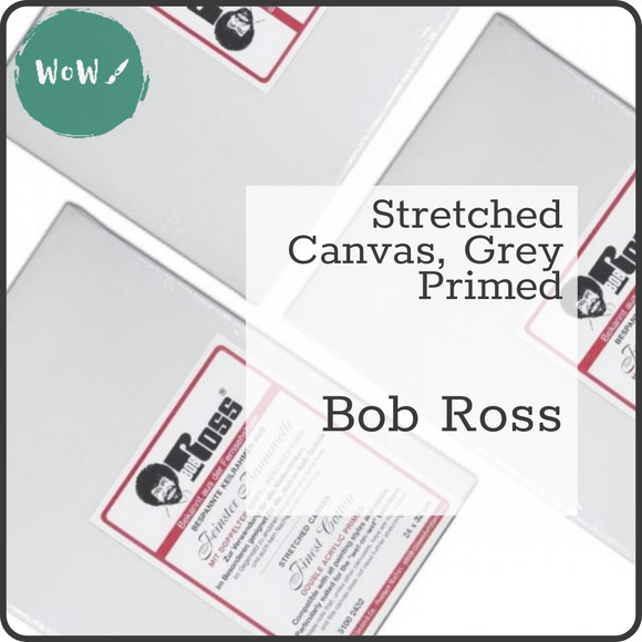 BOB ROSS - Grey Primed Canvas