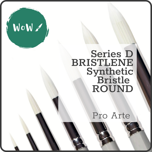 Oil & Acrylic Paint Brush - Pro Arte - Series D - BRISTLENE Synthetic Bristle - ROUND