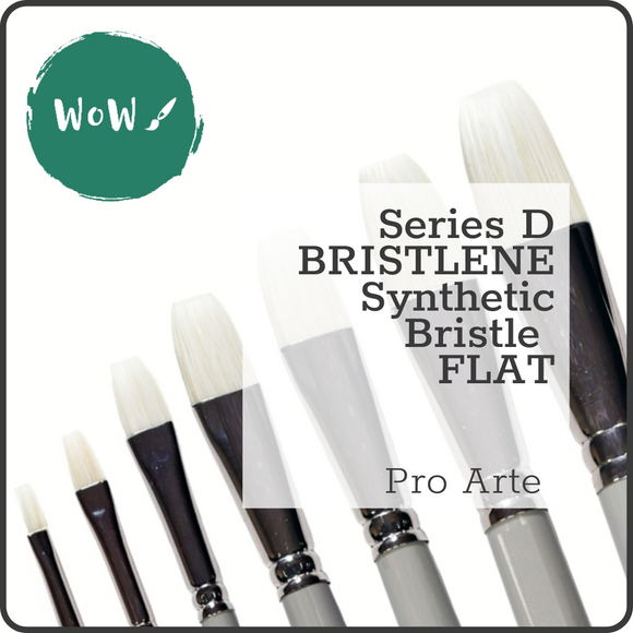 Oil & Acrylic Paint Brush - Pro Arte - Series D - BRISTLENE Synthetic Bristle - FLAT
