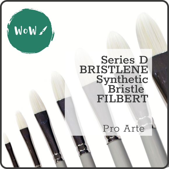 Oil & Acrylic Paint Brush - Pro Arte - Series D - BRISTLENE Synthetic Bristle - FILBERT