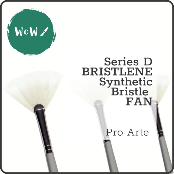Oil & Acrylic Paint Brush - Pro Arte - Series D - BRISTLENE Synthetic Bristle - FAN