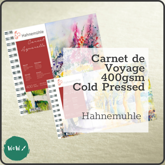 WATERCOLOUR SPIRAL PAD - Hahnemuhle - CARNET DE VOYAGE - 400gsm - COLD PRESSED Surface