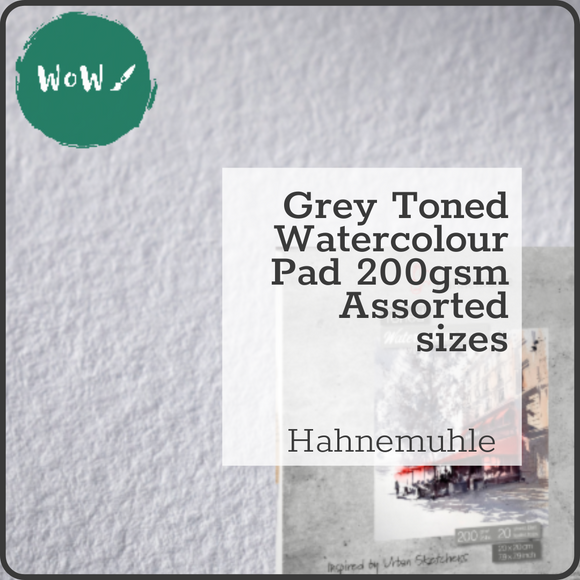 WATERCOLOUR PAPER - PAD - Hahnemuhle - Toned Paper - GREY - 200lb (95lb) A5, A4 & Square