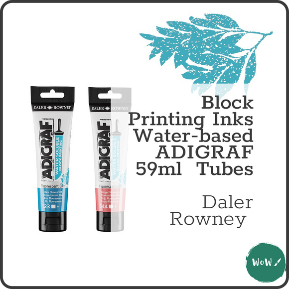 BLOCK PRINTING COLOUR - Water-soluble - Daler Rowney ADIGRAF - 59ml Tubes