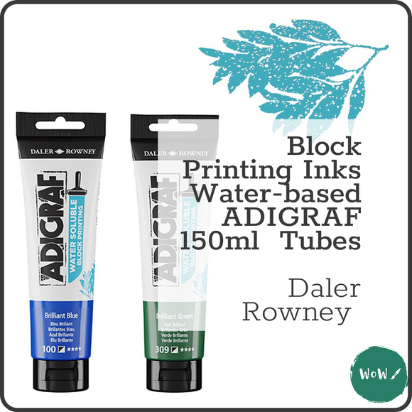 BLOCK PRINTING COLOUR - Water-soluble - Daler Rowney ADIGRAF - 150ml Tubes