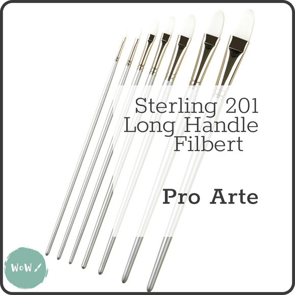 Pro Arte Series 201 Sterling Brush for Acrylics & Oils- Filbert