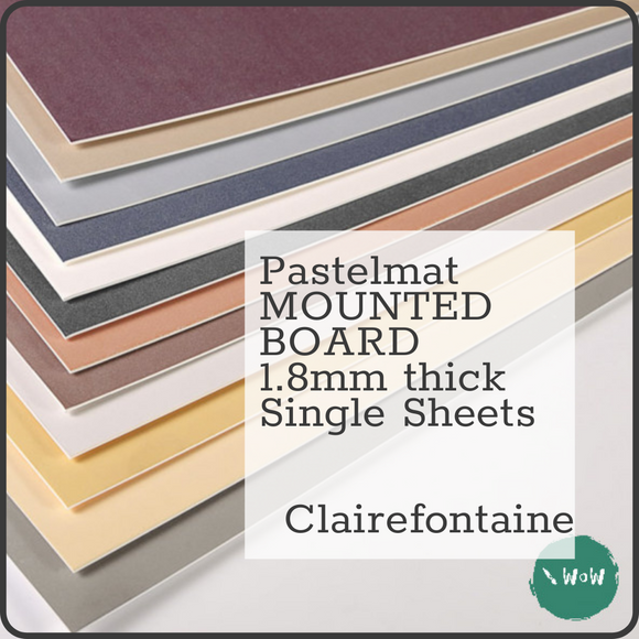 Clairefontaine Pastelmat Mounted Boards, 50 x 70cm Single Sheets