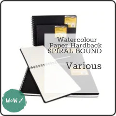 WATERCOLOUR PAPER - Hardback Book - SPIRAL BOUND