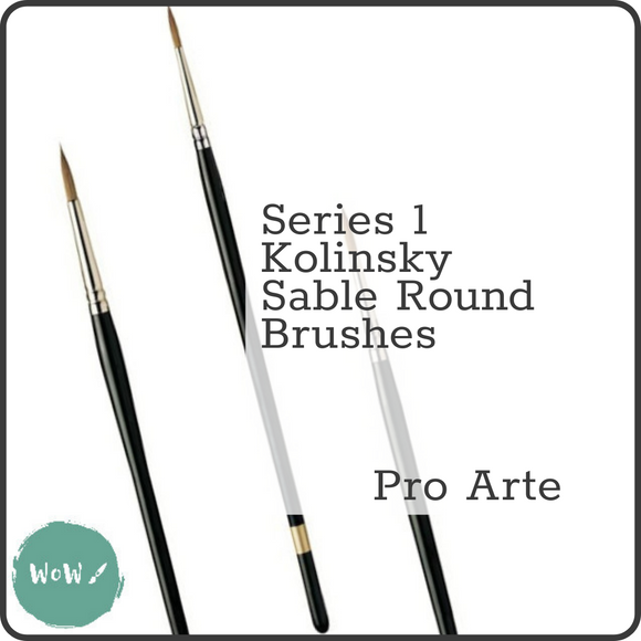 Pro Arte - Watercolour Brush -Series 1 & 1A - KOLINSKY SABLE - Round