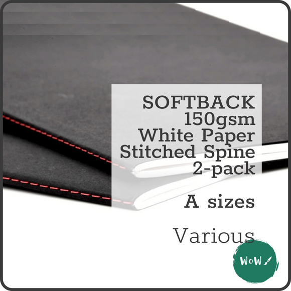 Softback sketchbook, Collins & Davison Stitched bound, 150 gsm, Acid Free, white paper
