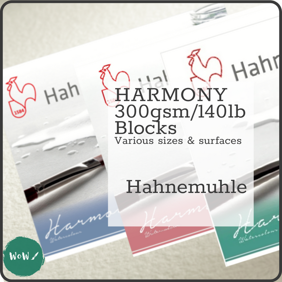 Watercolour Block - Hahnemuhle HARMONY - 300gsm / 140lb - Various sizes and surfaces