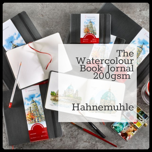 WATERCOLOUR PAPER - Travel Journal - 200gsm - Fine Grained Surface - Hahnemuhle THE WATERCOLOUR BOOK - assorted sizes