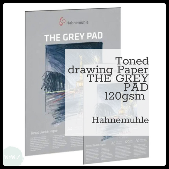 SKETCH / DRAWING PAPER PAD - Toned - Hahnemuhle - The GREY PAD - 120gsm