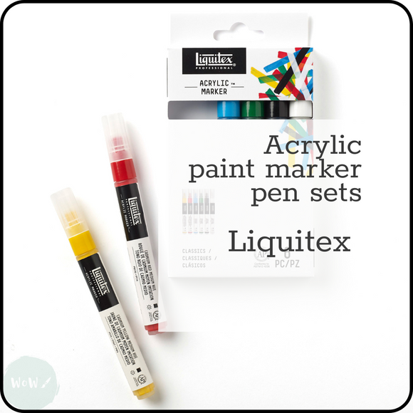 PAINT MARKER - Liquitex - FINE - 2mm CHISEL TIP - SETS
