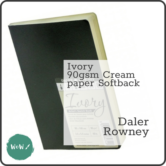 Daler Rowney IVORY Softback Sketchbook PORTRAIT 90gsm IVORY cartridge paper A4, A5 & A6