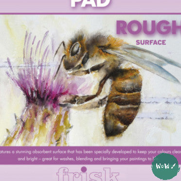 Frisk Watercolour Pad, Rough, 12 sheets 300gsm (140lb)
