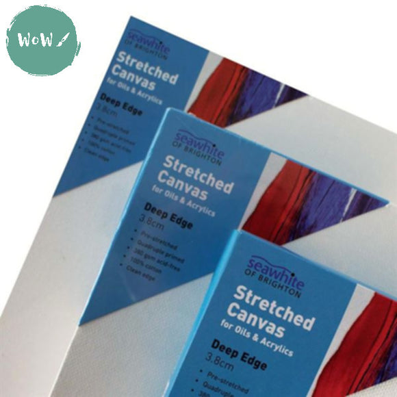 ARTISTS STRETCHED CANVAS - White Primed - DEEP EDGE - Various sizes