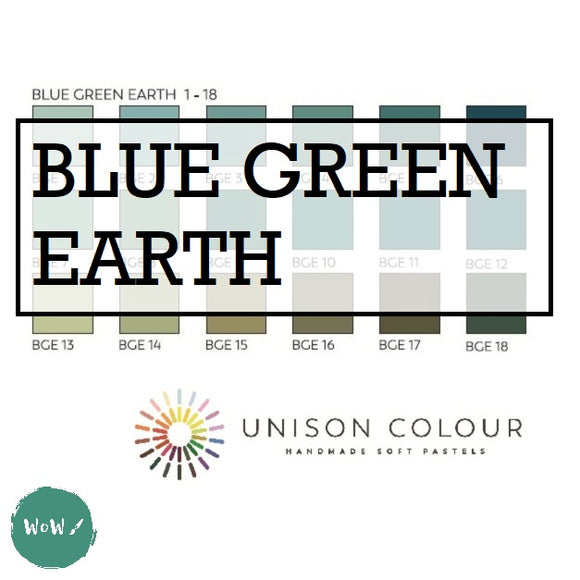 ARTISTS SOFT PASTELS - Unison Colour Handmade - SINGLES - BLUE GREEN EARTH