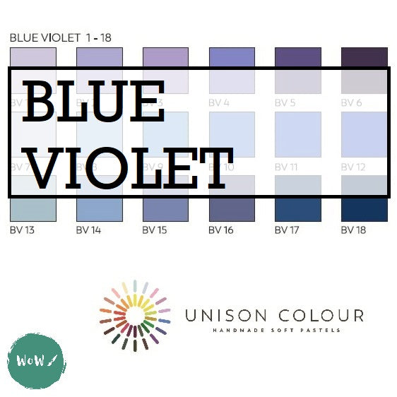 ARTISTS SOFT PASTELS - Unison Colour Handmade - SINGLES - BLUE VIOLET