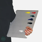 Tear-off Paper Palette pad- NEW WAVE - Ergonomic Grey Pad 11 x 16"
