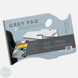 Tear-off Paper Palette pad- NEW WAVE - Ergonomic Grey Pad - 11 x 16"