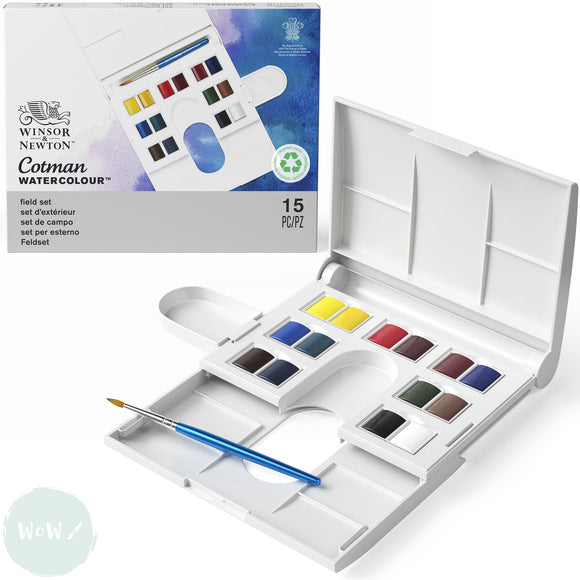 Watercolour Paint Sets - Winsor & Newton COTMAN - The FIELD Set – 14 x Half Pan