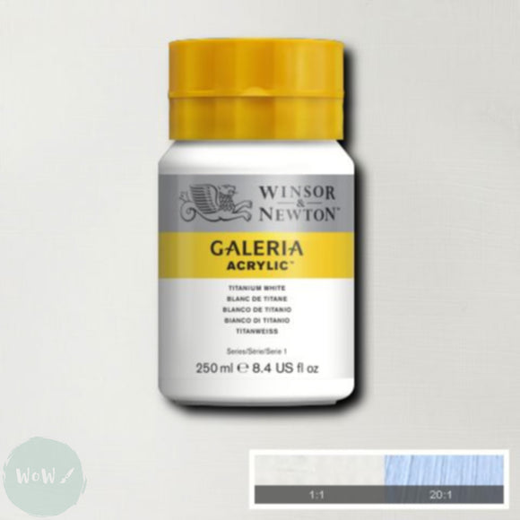 ACRYLIC PAINT - Winsor & Newton GALERIA - 250ml Pot - TITANIUM WHITE