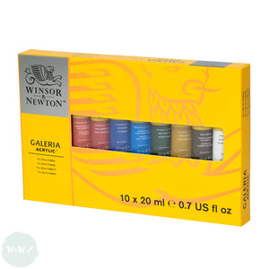 Acrylic Paint Set- Winsor & Newton GALERIA 10 x 20ml Tubes