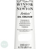 ARTISTS OIL COLOUR - Winsor & Newton Artists' - 200ml tube - Titanium White