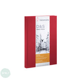 Hardback sketchbook - Square bound - Hahnemuhle D&S Book - 140 gsm RED COVER - A5 Portrait