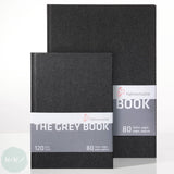 Hardback sketchbook - Square bound - Coloured paper - Hahnemuhle GREY Book - A5