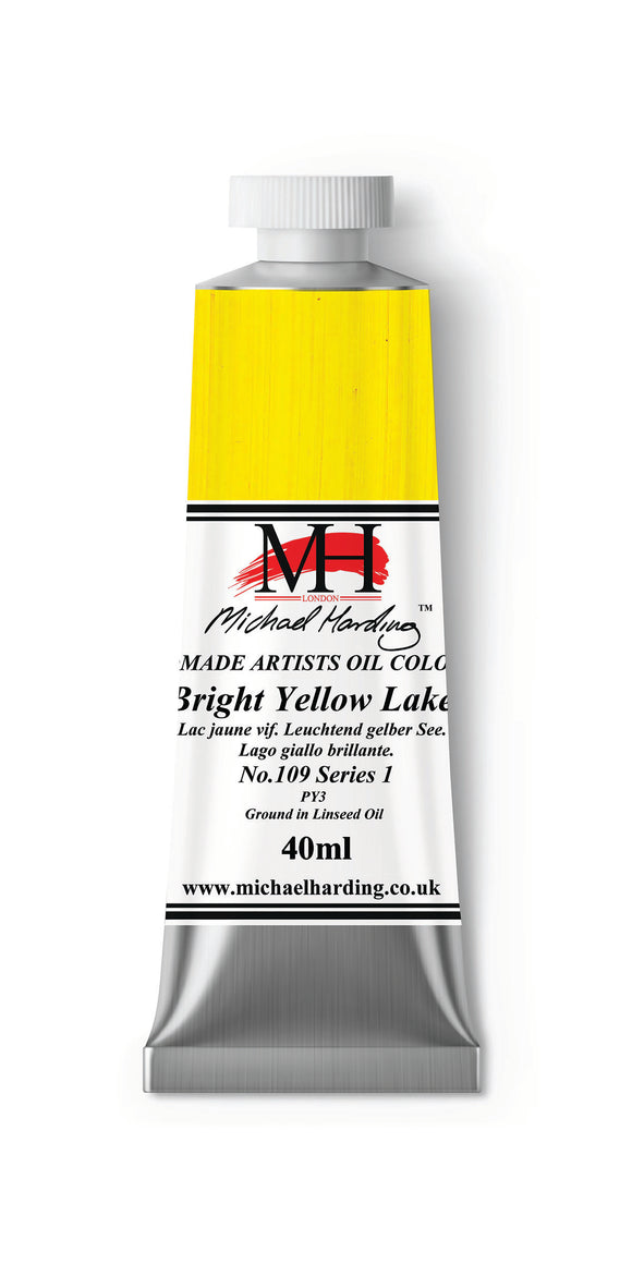 Michael Harding Handmade Oil 40ml tube-	Bright Yellow Lake 40ml (series 1)