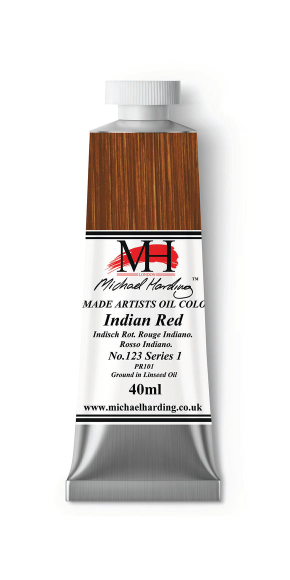 Michael Harding Handmade Oil 40ml tube-	Indian Red 40ml (series 1)