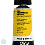 Daler Rowney CRYLA Artists Acrylic 75ml Tubes-  PERMANENT Yellow