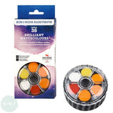 Watercolour Paint Sets - Koh-I-Noor - BRILLIANT Watercolour Round Compact - 36 Colours