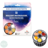 Watercolour Paint Sets - Koh-I-Noor - BRILLIANT Watercolour Round Compact - 48 Colours