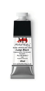 Michael Harding Handmade Oil 40ml tube-	Lamp Black 40ml (series 1)