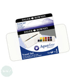 Watercolour Paint Sets - Daler Rowney - AQUAFINE - 12 Half Pan  - Travel Set - with Brush