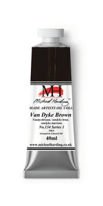 Michael Harding Handmade Oil 40ml tube-	Vandyke Brown 40ml (series 1)