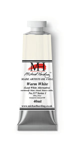 Michael Harding Handmade Oil 40ml tube-	Warm White (Lead White Alternative) 40ml (series 1)