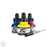 ACRYLIC INK - Daler Rowney FW – 29.5ml – STARTER SET - 3  Bottles