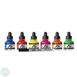 ACRYLIC INK - Daler Rowney FW – 29.5ml - NEON set - 6 x 29.5ml Pipette Bottles