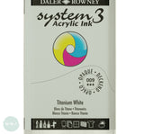 ACRYLIC INK - OPAQUE - Daler Rowney - SYSTEM 3 - 180ml Pipette Bottle -  TITANIUM WHITE