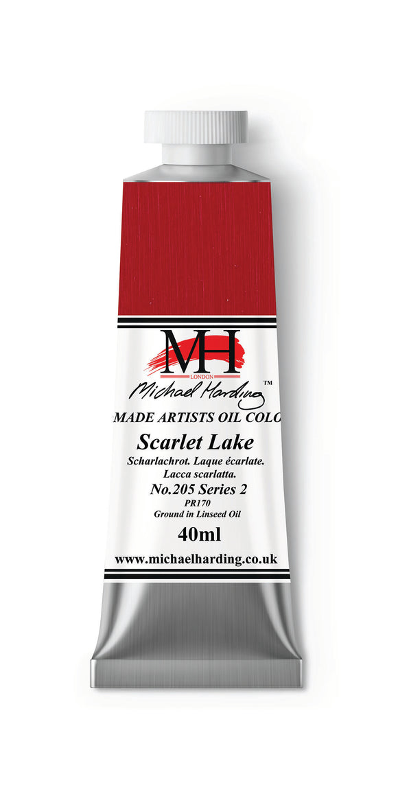 Michael Harding Handmade Oil 40ml tube-	Scarlet Lake 40ml (series 2)